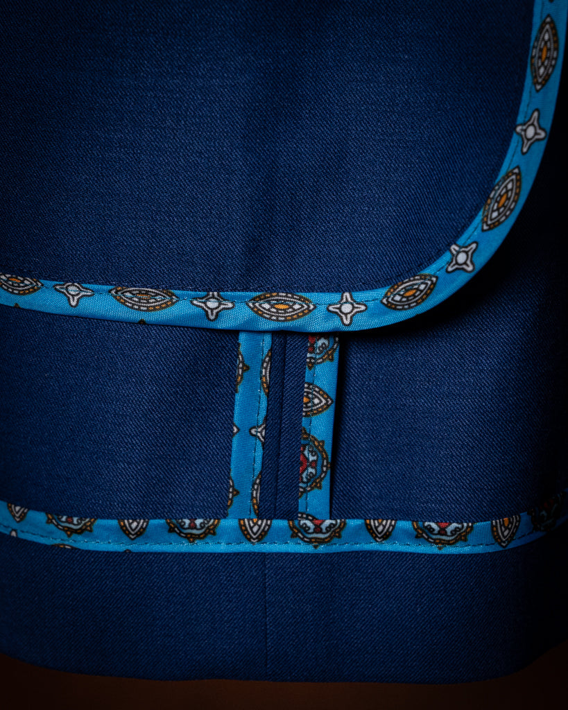 Navy Blue Double-Breasted Suit