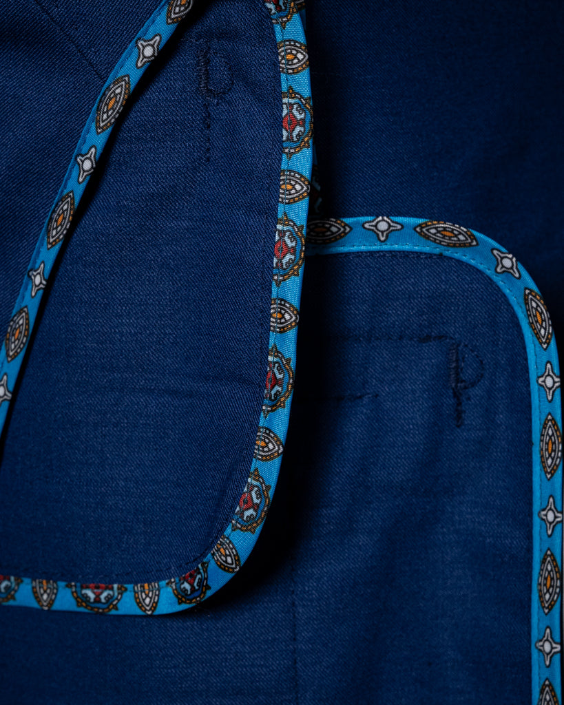 Navy Blue Double-Breasted Suit