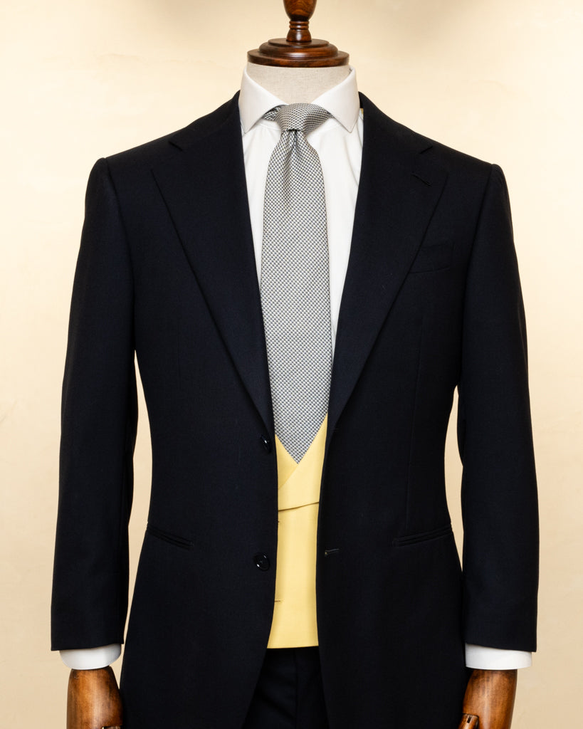 Abito Giotto Cerimonia Blu con Gilet Giallo