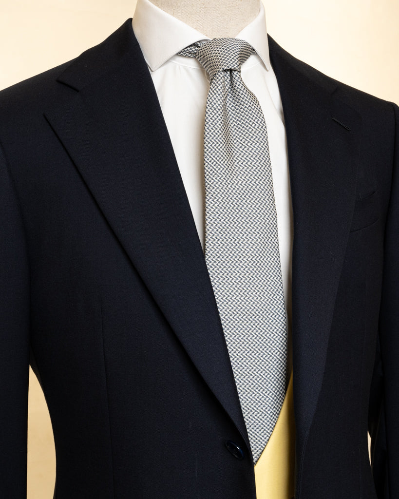 Abito Giotto Cerimonia Blu con Gilet Giallo