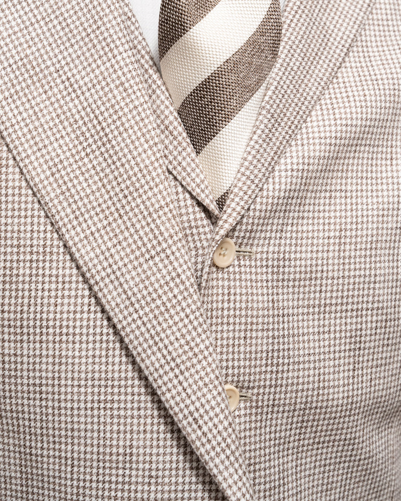 Abito Giotto Pied de Poule Marrone con Gilet