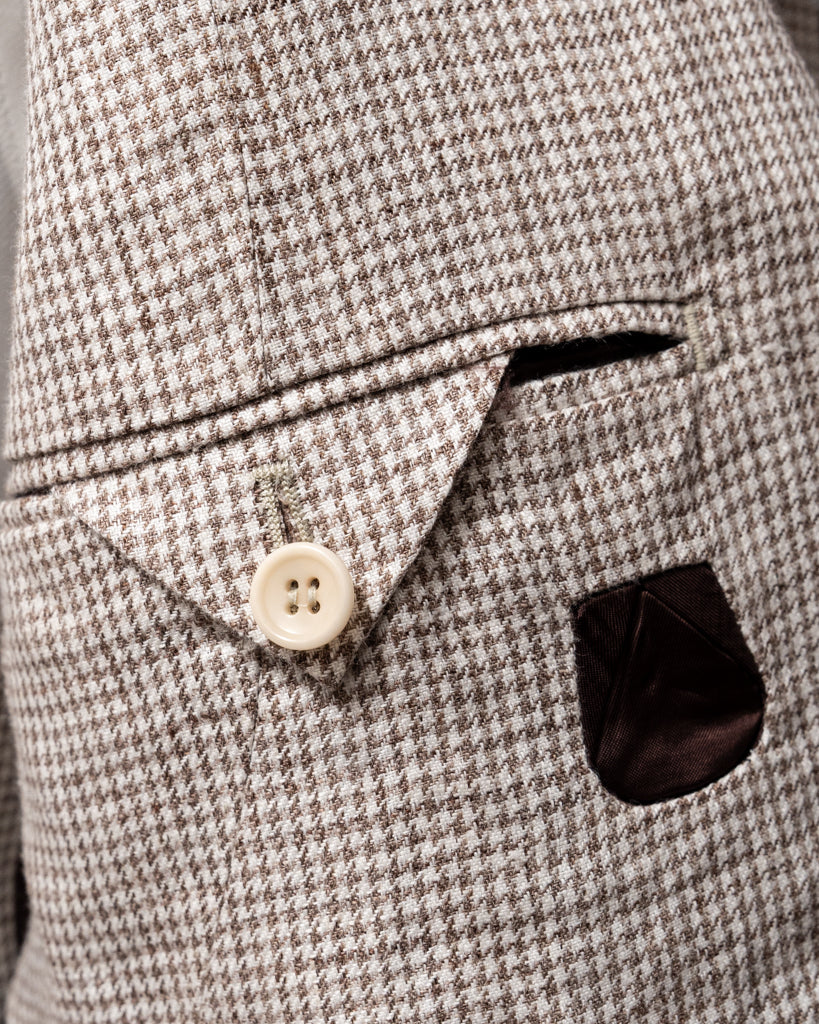 Abito Giotto Pied de Poule Marrone con Gilet