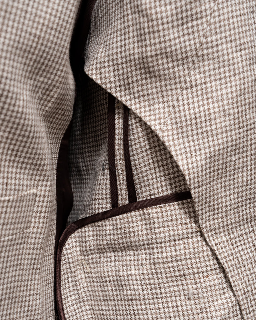 Abito Giotto Pied de Poule Marrone con Gilet