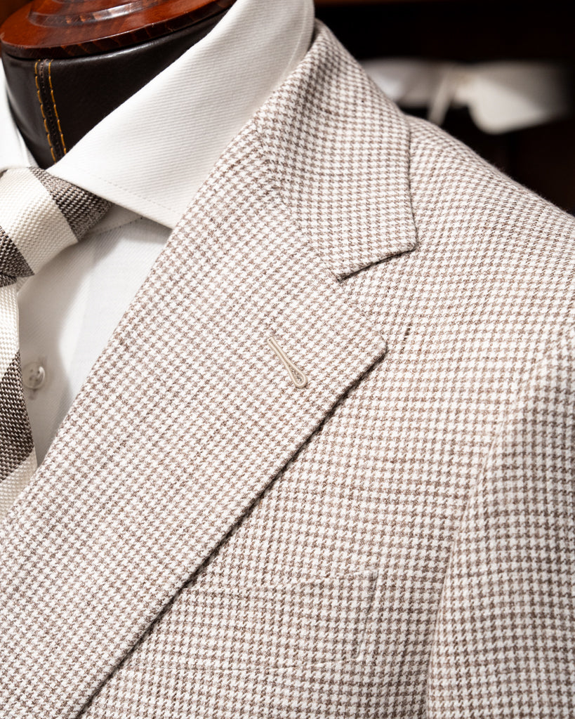 Abito Giotto Pied de Poule Marrone con Gilet