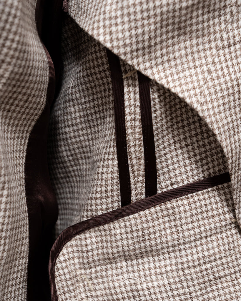 Abito Giotto Pied de Poule Marrone con Gilet