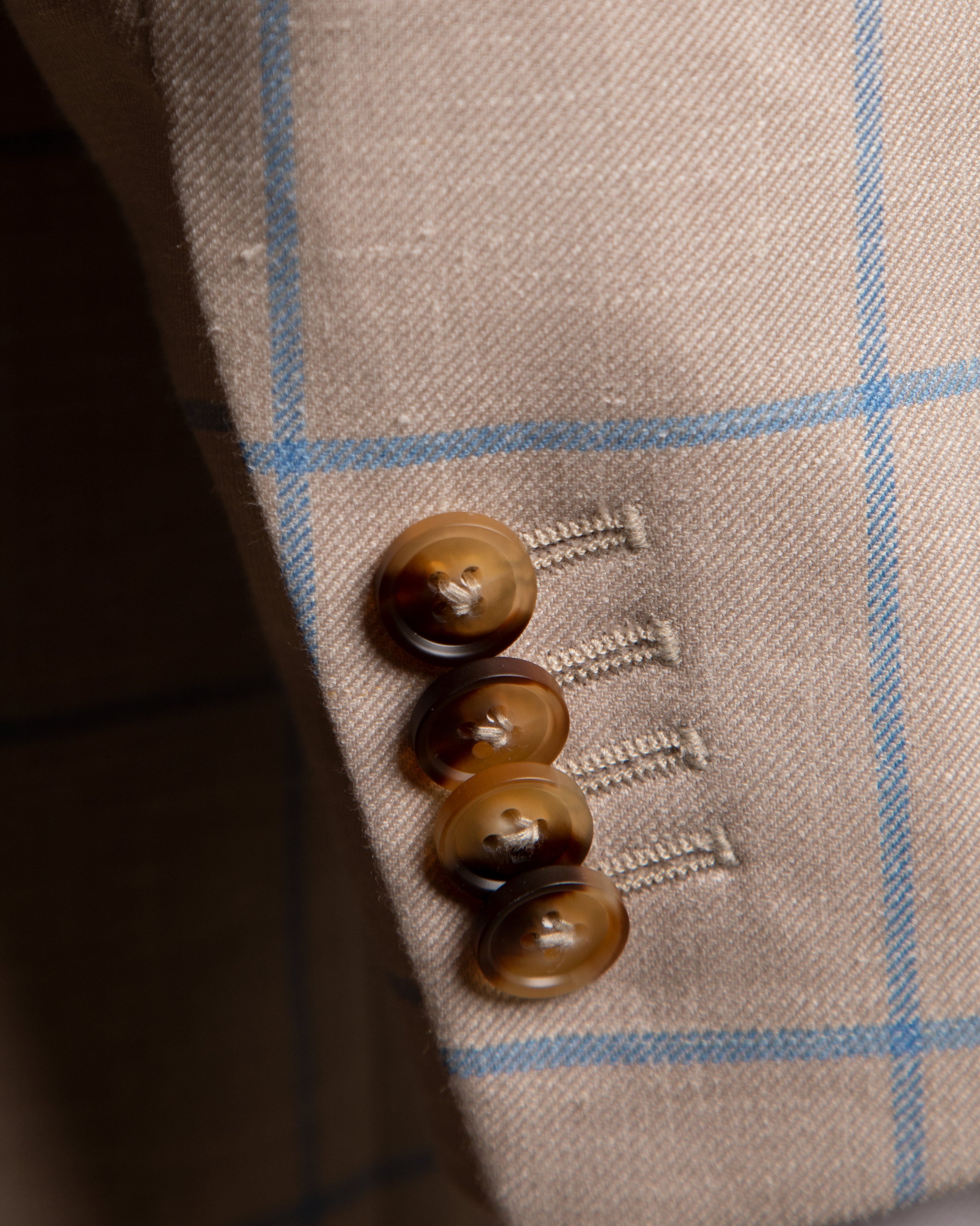 Beige Giotto Dress with Checked Waistcoat