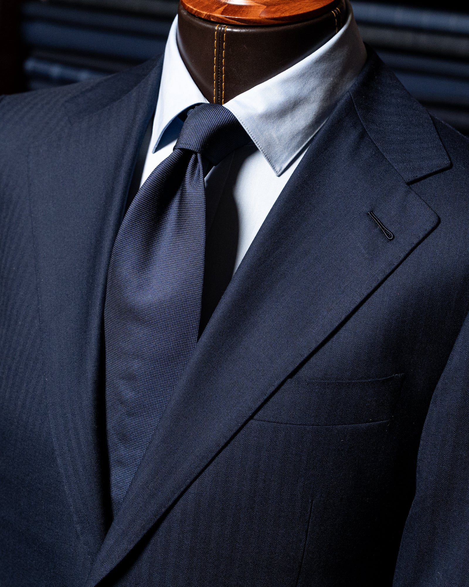 Giotto Herringbone Light Blue Suit