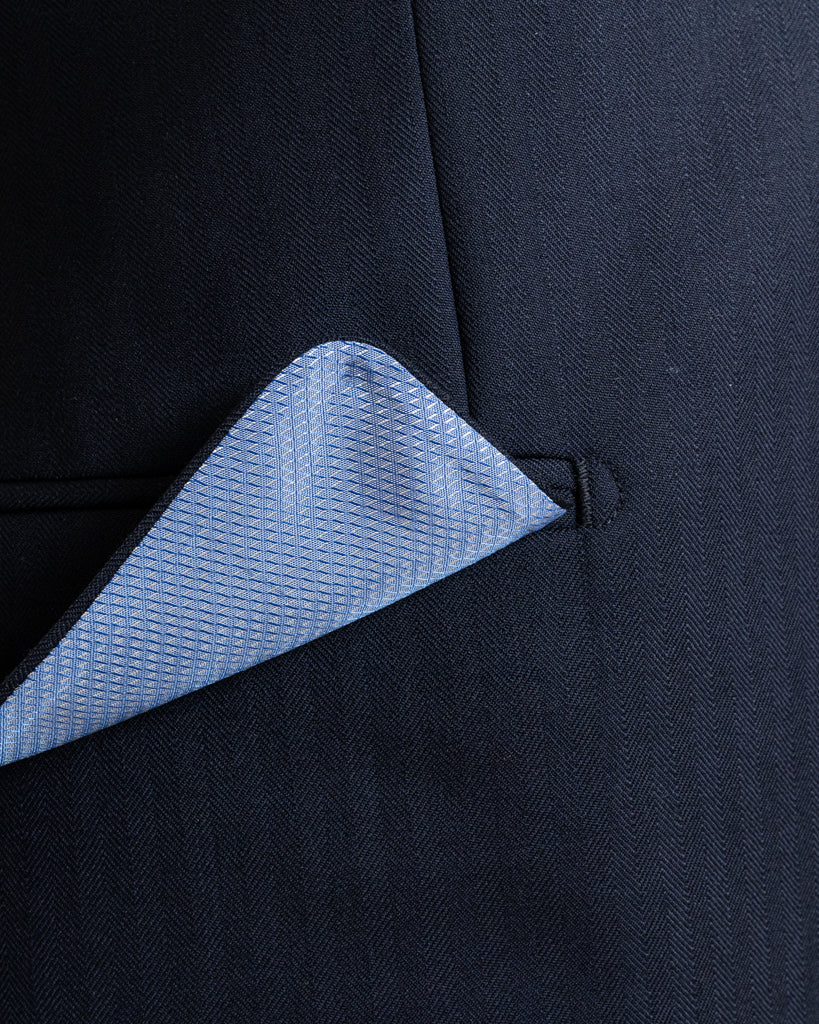 Giotto Light Blue Herringbone Suit