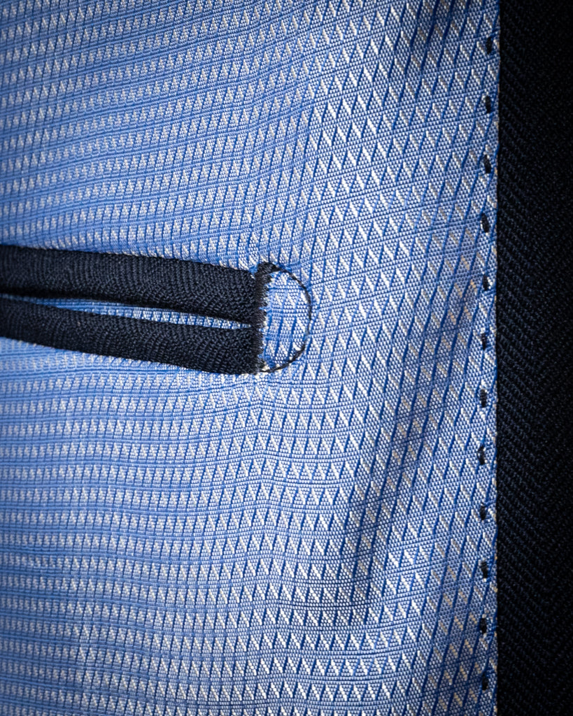 Giotto Light Blue Herringbone Suit