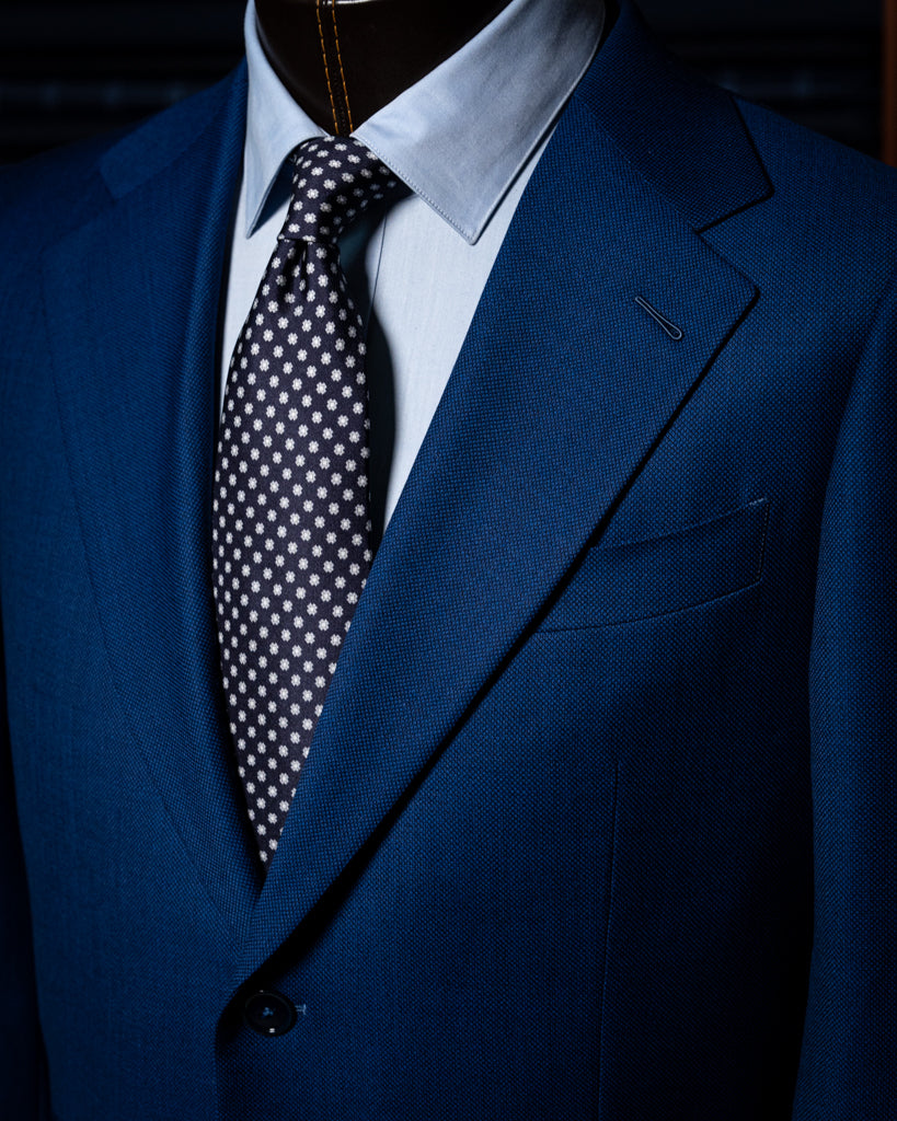 Abito Giotto Occhio Di Pernice Blu Chiaro