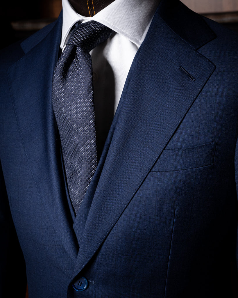 Abito Giotto Blu Cobalto Grafite con Gilet