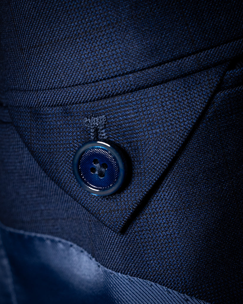 Giotto Blue Glencheck Suit with Vest