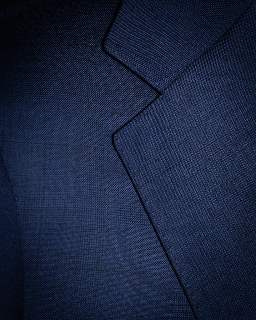 Giotto Blue Glencheck Suit with Vest