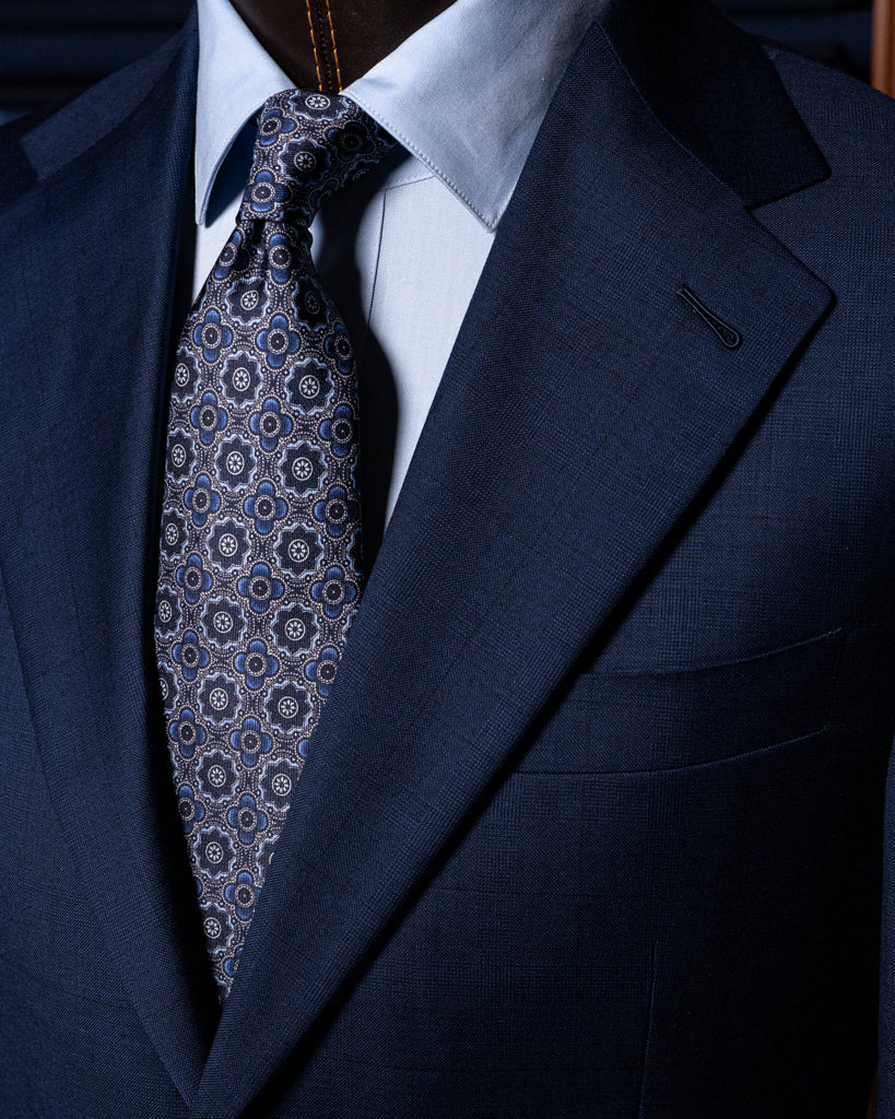 Giotto Blue suit with Micro Checks
