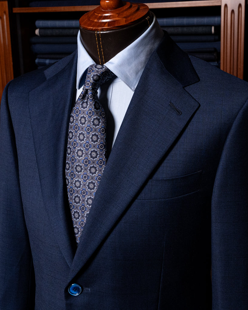 Giotto Blue suit with Micro Checks