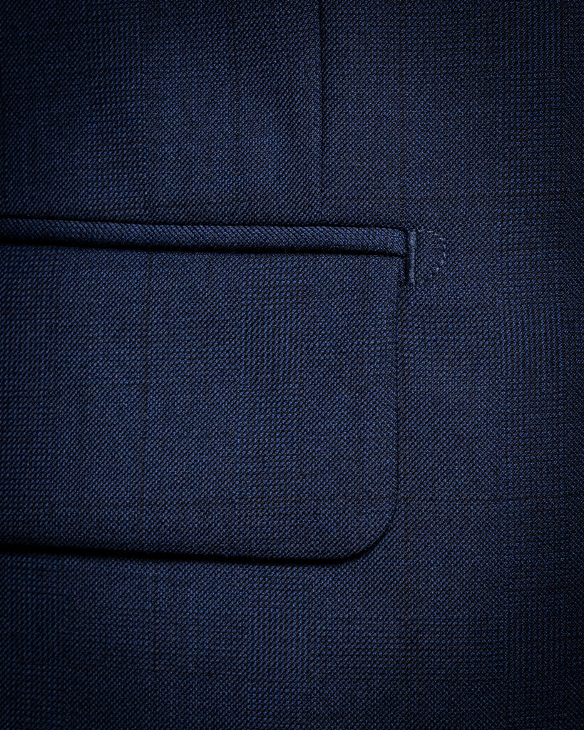 Abito Giotto Blu con Micro Quadri