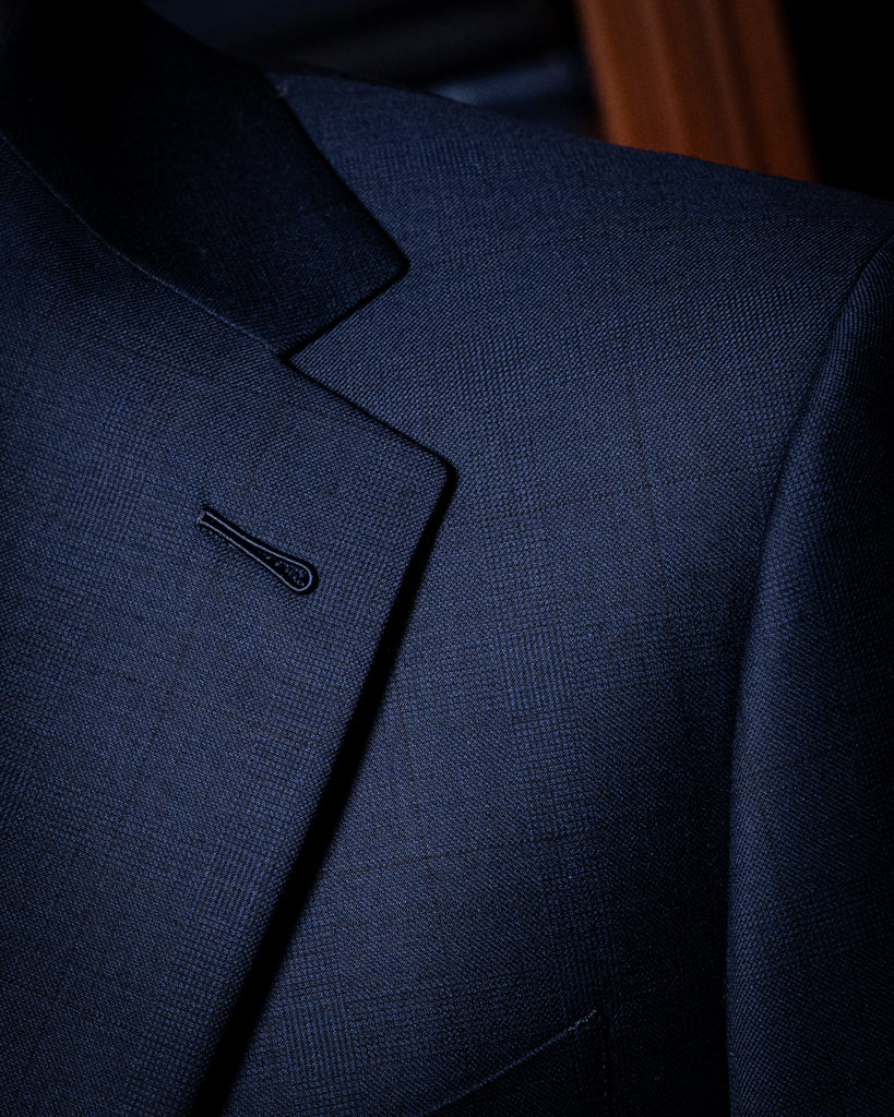 Abito Giotto Blu con Micro Quadri