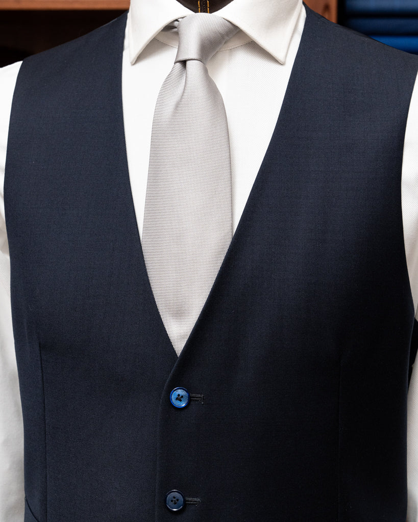 Giotto Navy Blue Super 130s Suit with Vest