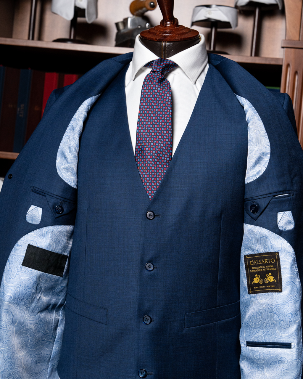 Giotto Light Blue Suit With Vest