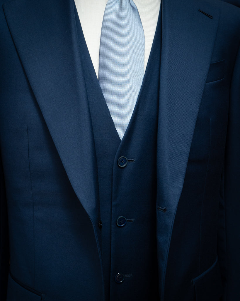 Bright Blue Giotto Suit with Vest