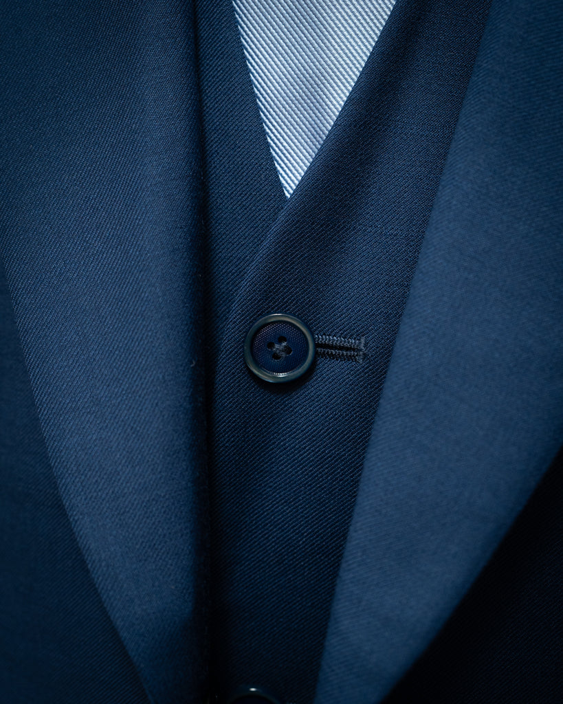 Bright Blue Giotto Suit with Vest