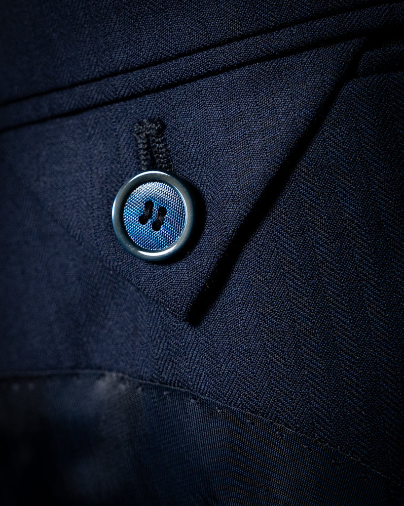 Giotto Peacock Blue Herringbone Tone on Tone Suit