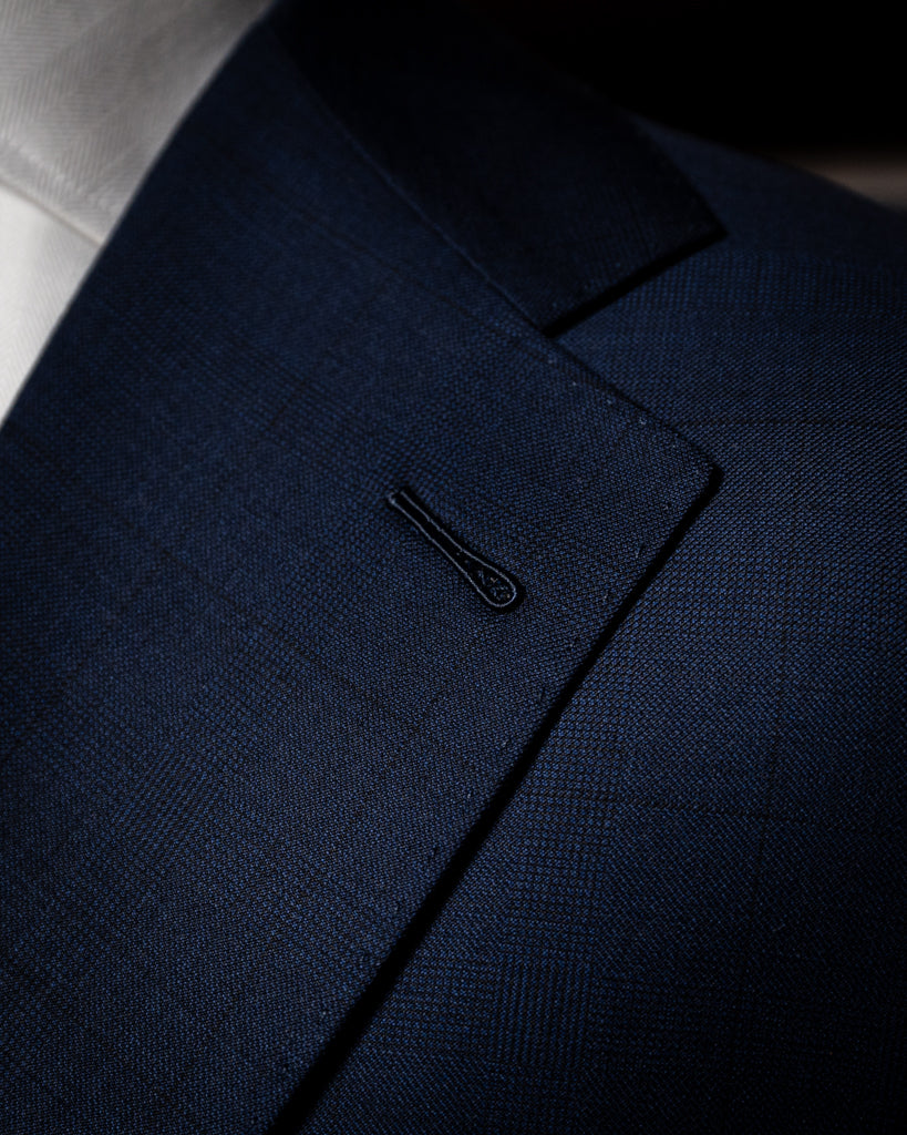 Giotto Peacock Blue Prince of Wales Suit