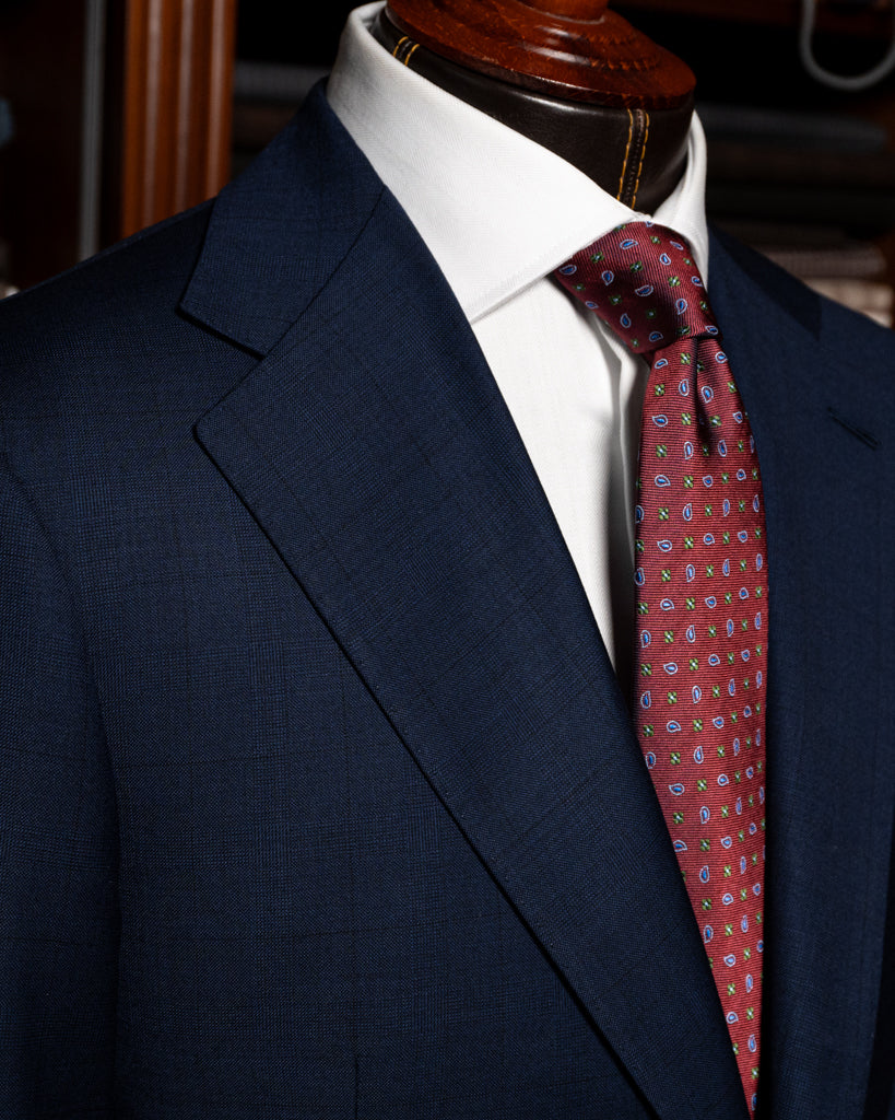 Giotto Peacock Blue Prince of Wales Suit