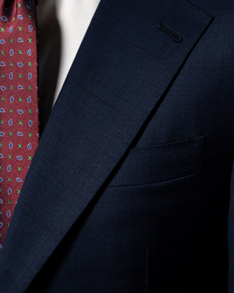 Giotto Peacock Blue Prince of Wales Suit