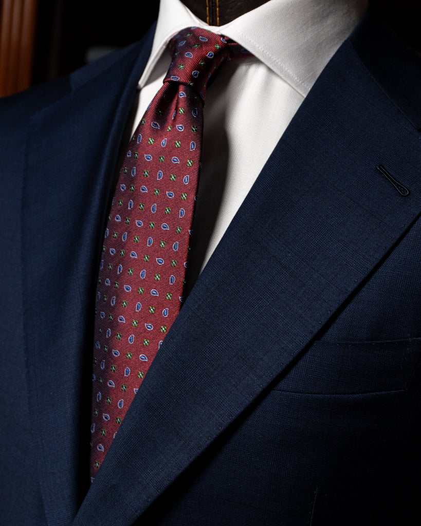 Giotto Peacock Blue Prince of Wales Suit