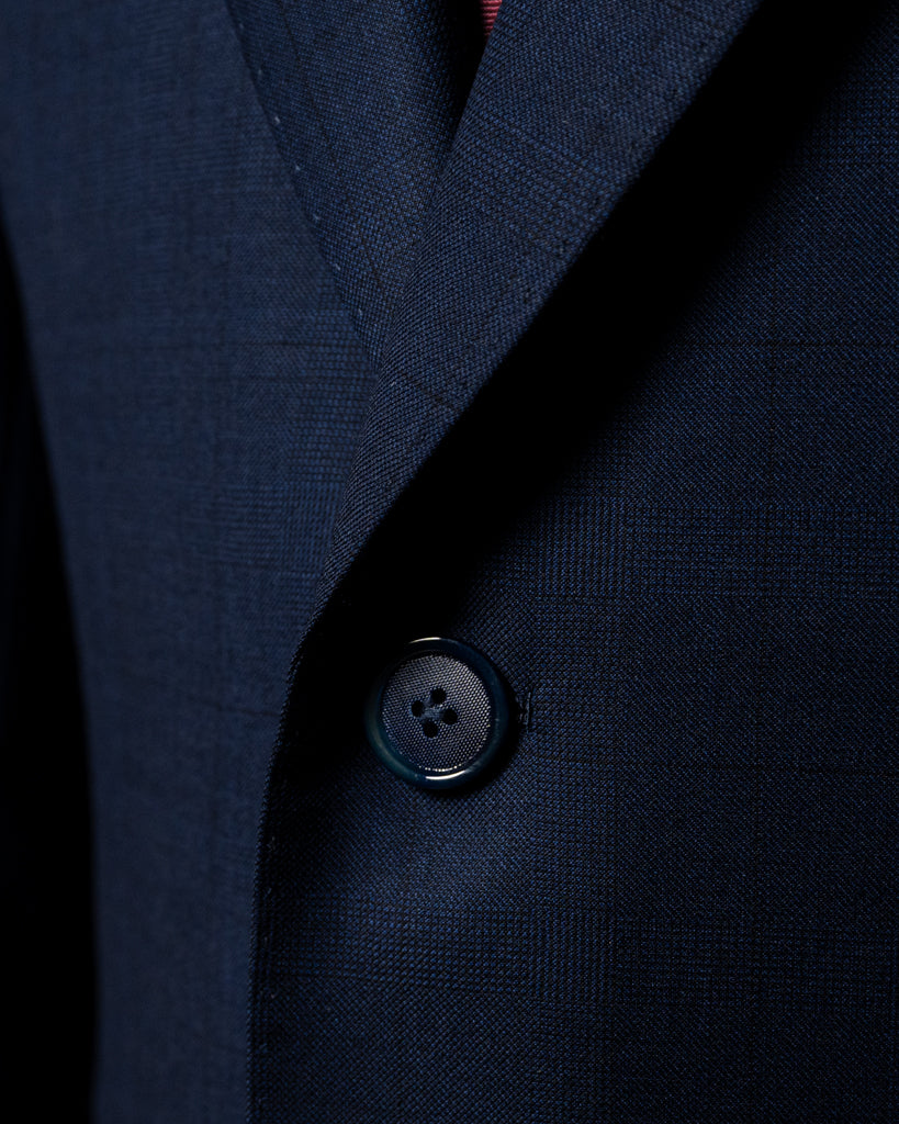 Giotto Peacock Blue Prince of Wales Suit