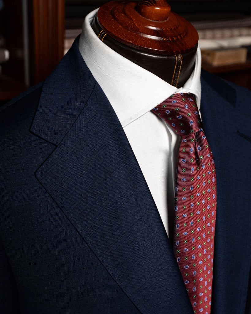 Giotto Peacock Blue Prince of Wales Suit