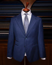 Giotto Herringbone Blue Suit