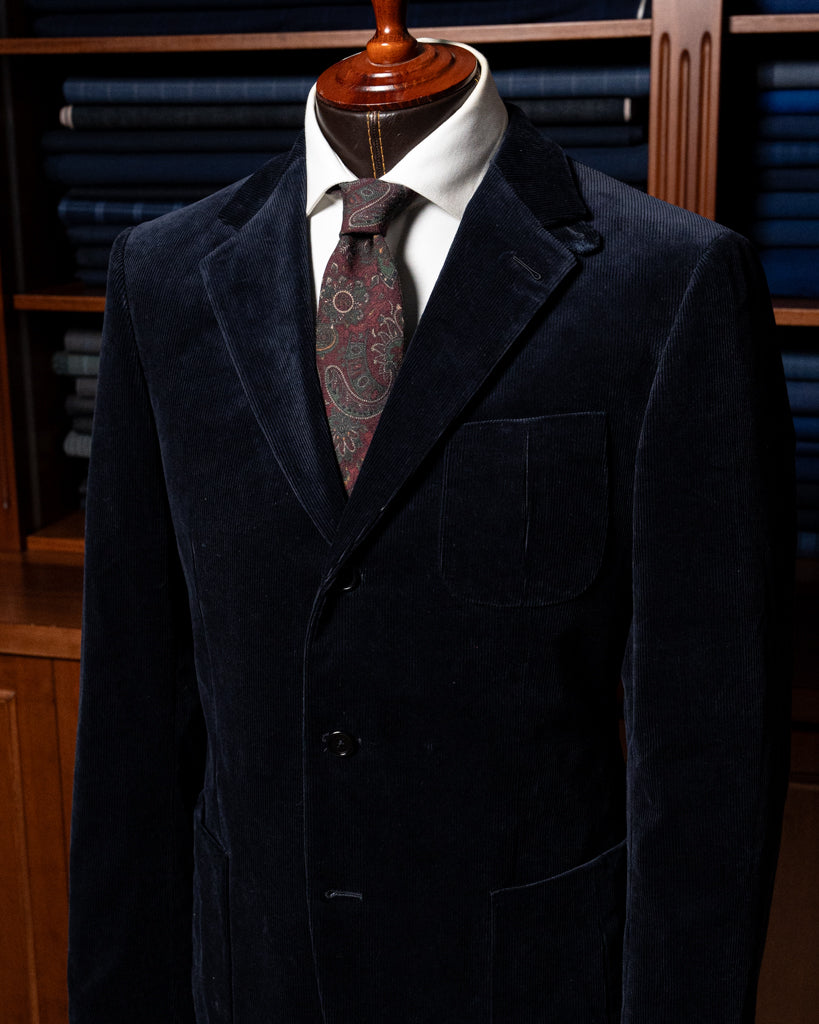 Abito Giotto Blu Velluto a Coste