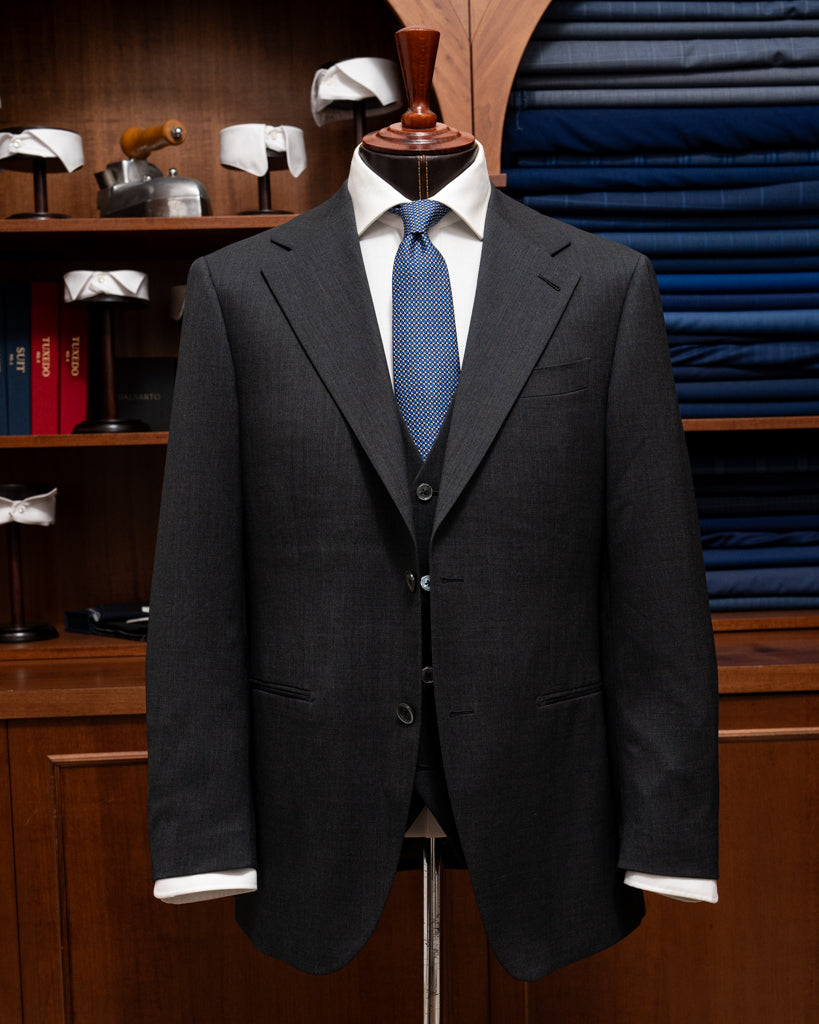 Dark Grey Giotto Suit with Vest
