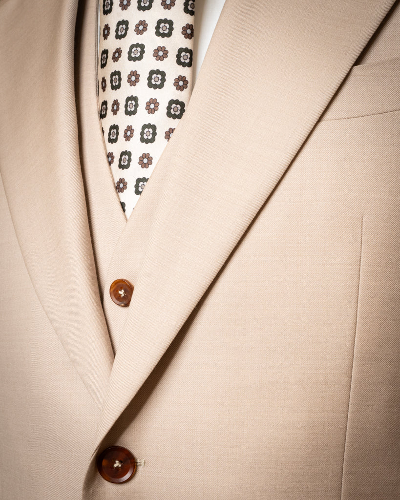 Giotto Beige Biscuit suit with Vest