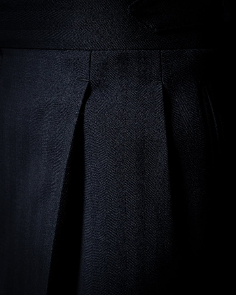 Giotto Herringbone Blue Suit