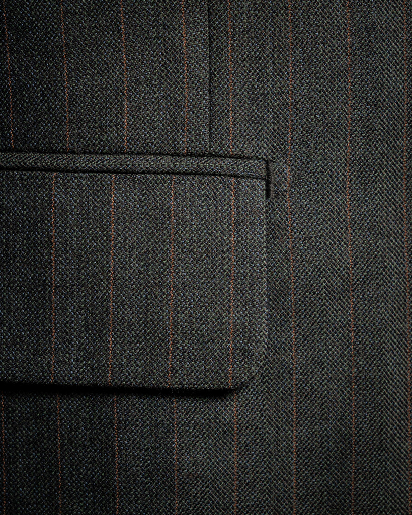 Giotto Dark Green Pinstripe Suit
