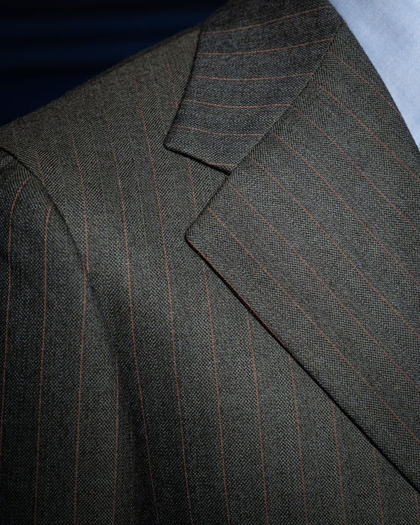 Giotto Dark Green Pinstripe Suit