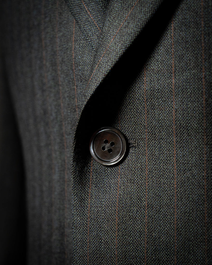 Giotto Dark Green Pinstripe Suit
