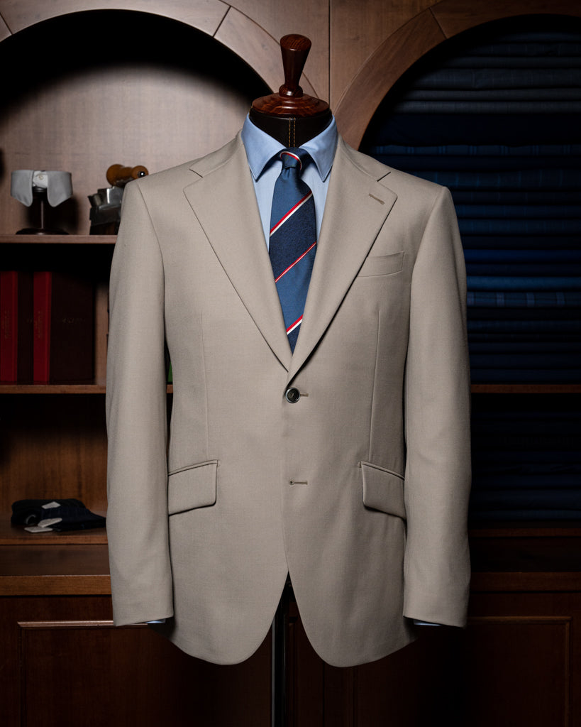 Beige Giotto Suit with Vest