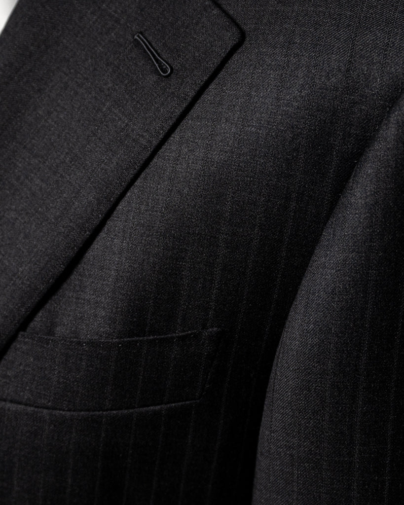 Giotto Gray Herringbone Wide Suit