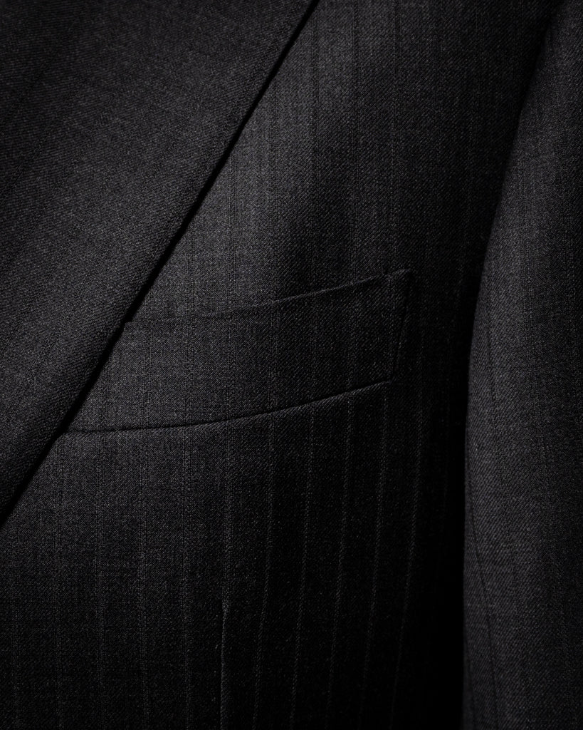 Giotto Gray Herringbone Wide Suit