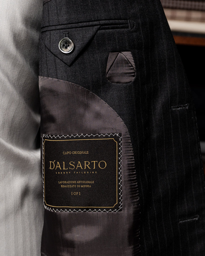 Giotto Gray Herringbone Wide Suit