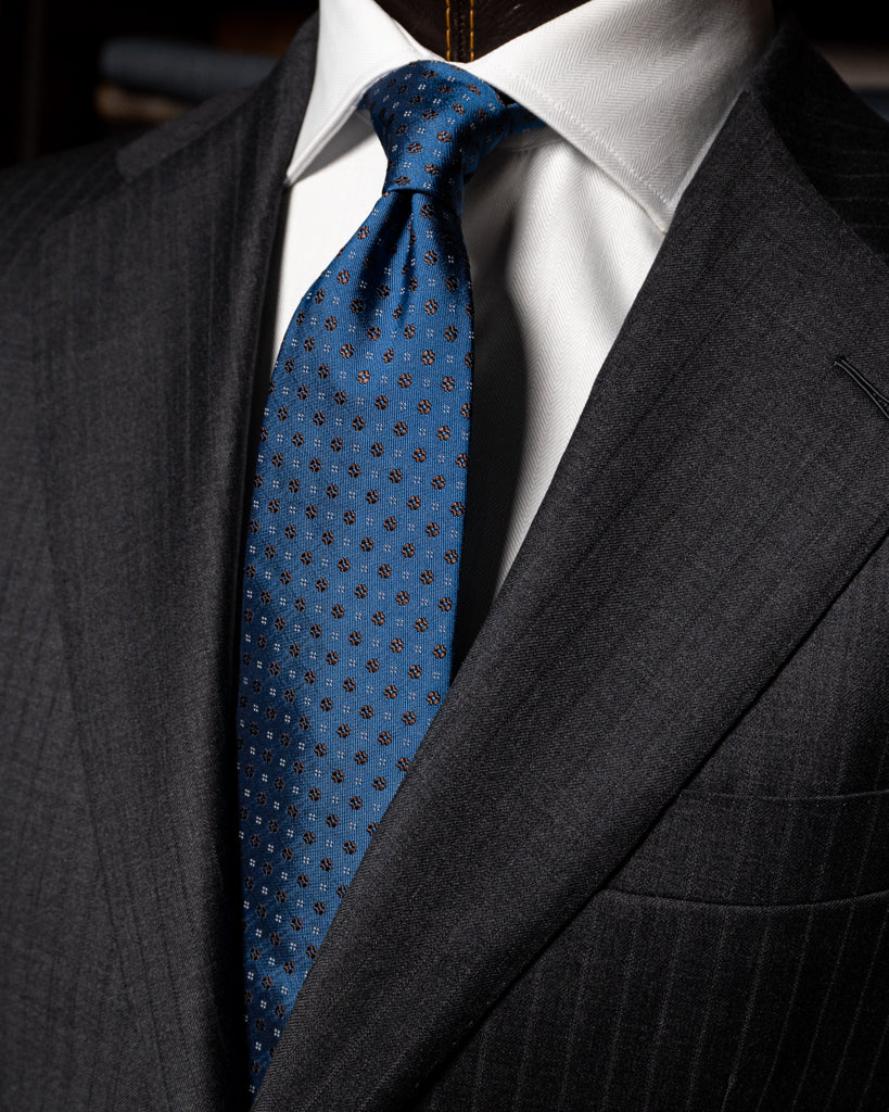 Giotto Gray Herringbone Wide Suit