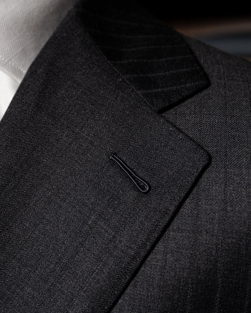 Giotto Gray Herringbone Wide Suit