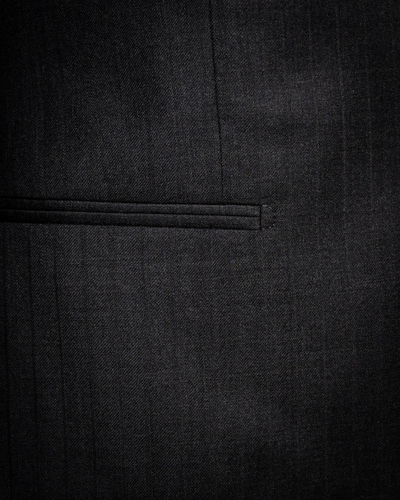 Giotto Gray Herringbone Wide Suit