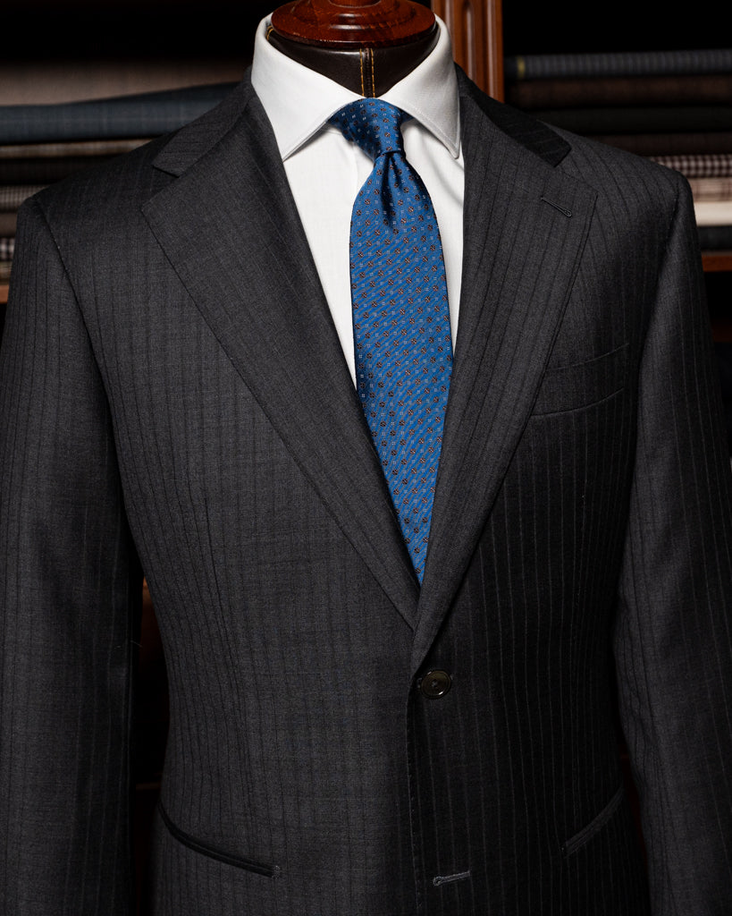 Giotto Gray Herringbone Wide Suit