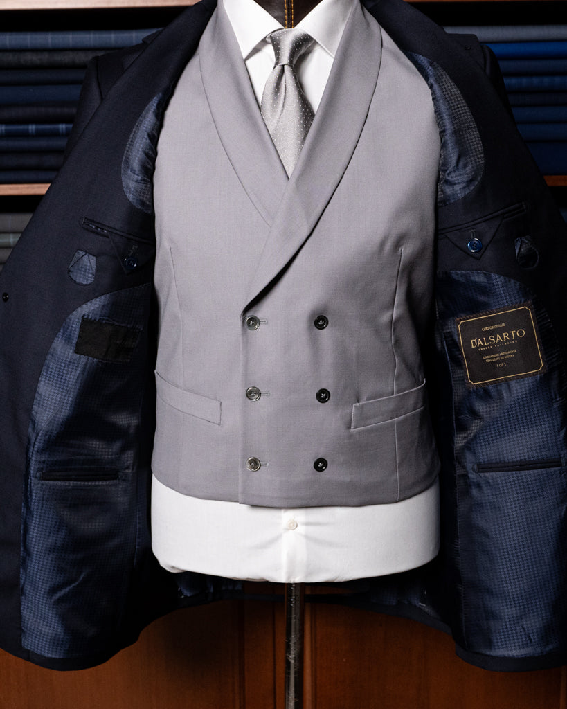 Dark Blue Giotto Suit with Vest