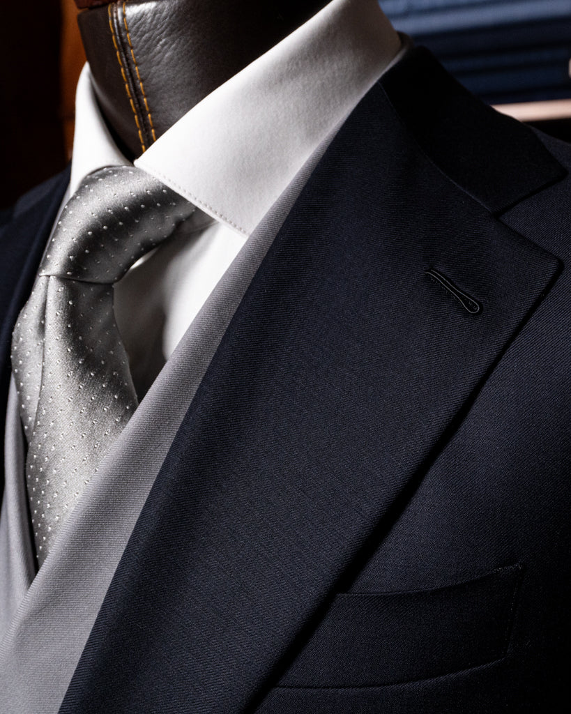 Dark Blue Giotto Suit with Vest